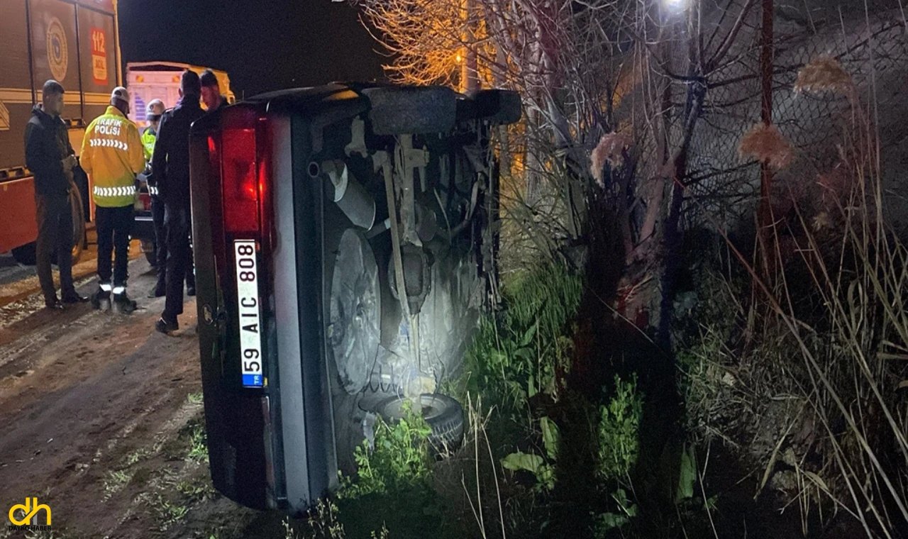 Çorlu’da 2 Otomobilin Karıştığı Kazada 1 Kişi Yaralandı