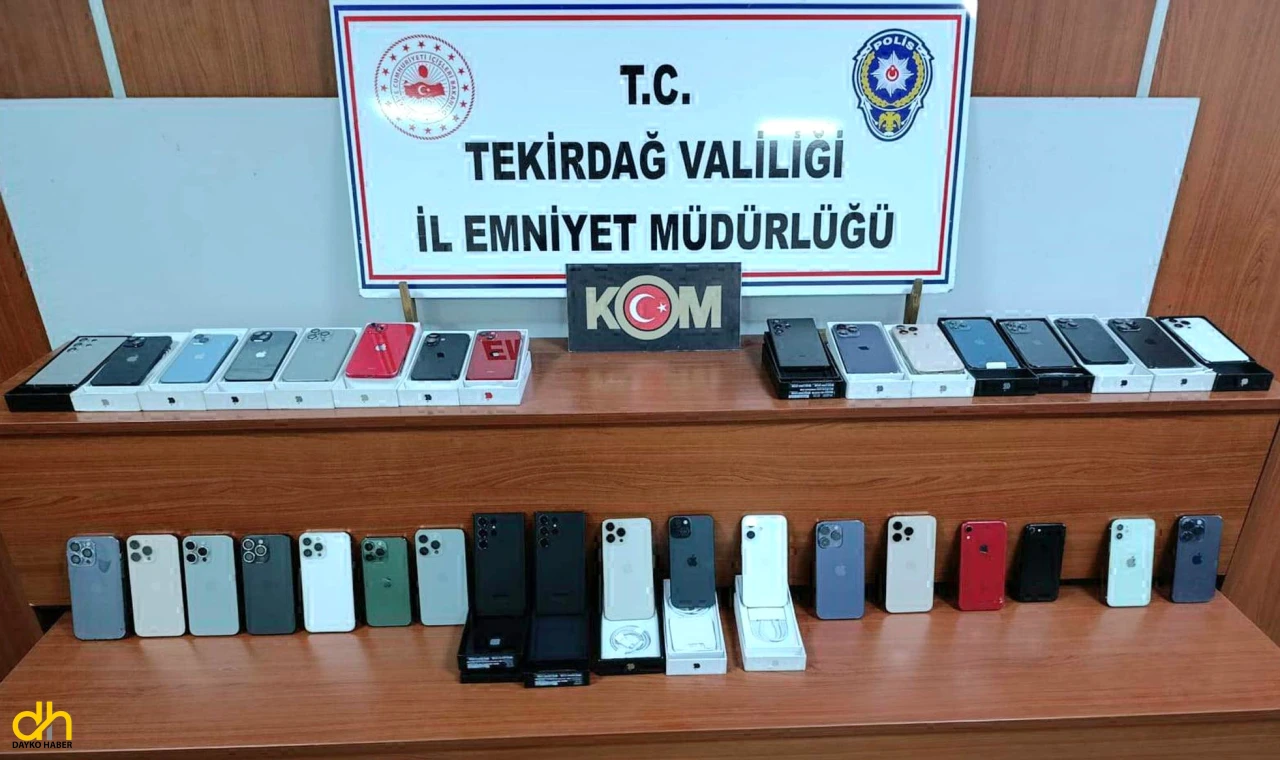 Çerkezköy’de 34 Kayıt Dışı Telefon Ele Geçirildi