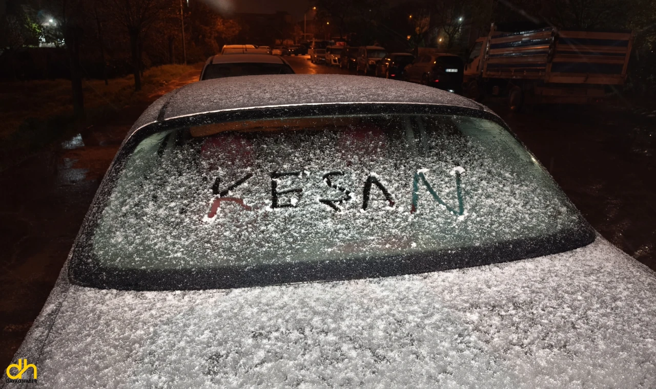 Keşan'da Kar Yağdı