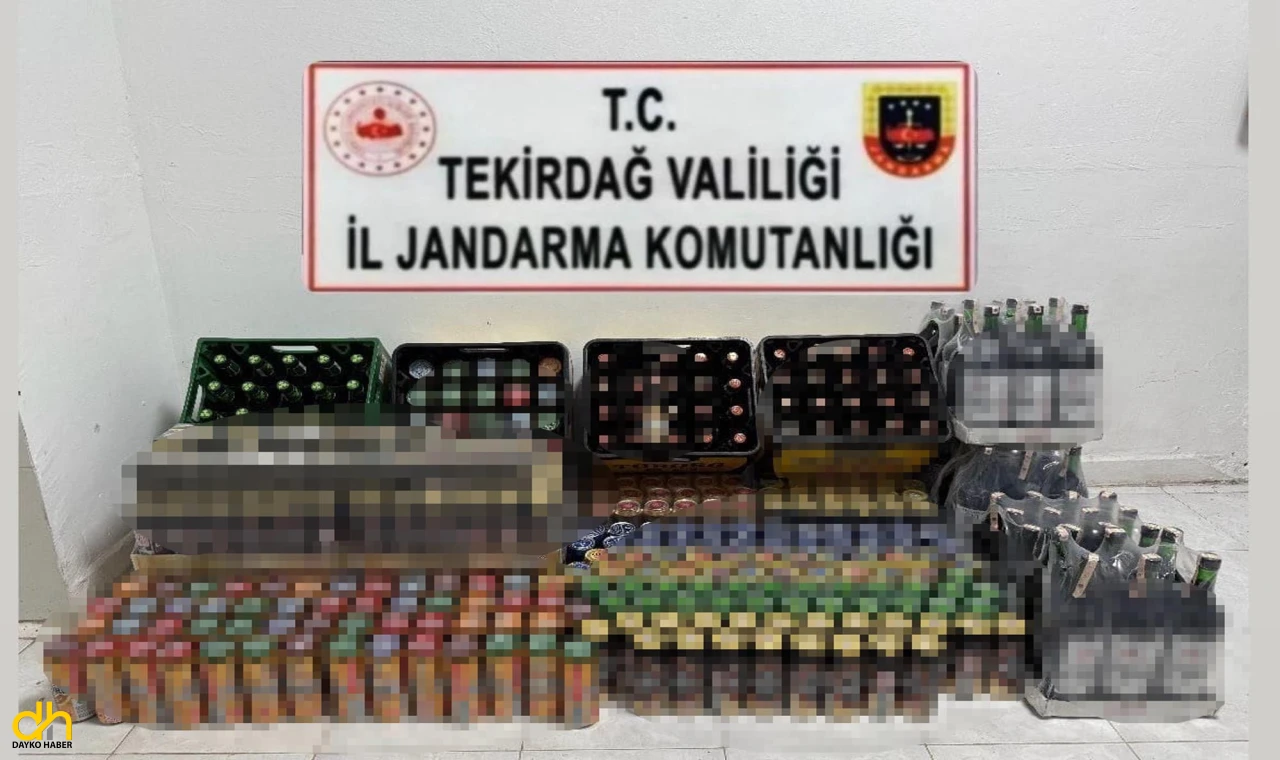 Tekirdağ'da 286 Litre Sahte ve Kaçak İçki Ele Geçirildi