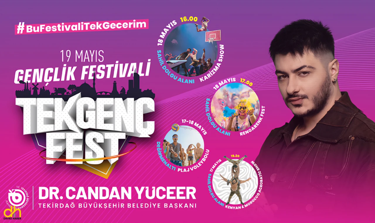 19 Mayıs coşkusu Tekgençfest ile Tekirdağ’da zirve yapacak