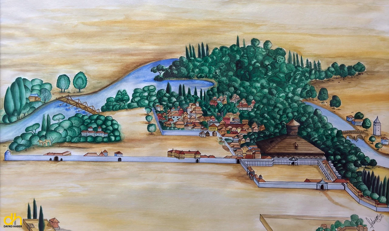 Edirne Sarayı’nın 17’nci yüzyıldaki halini gösteren gravür İsviçre’de bulundu