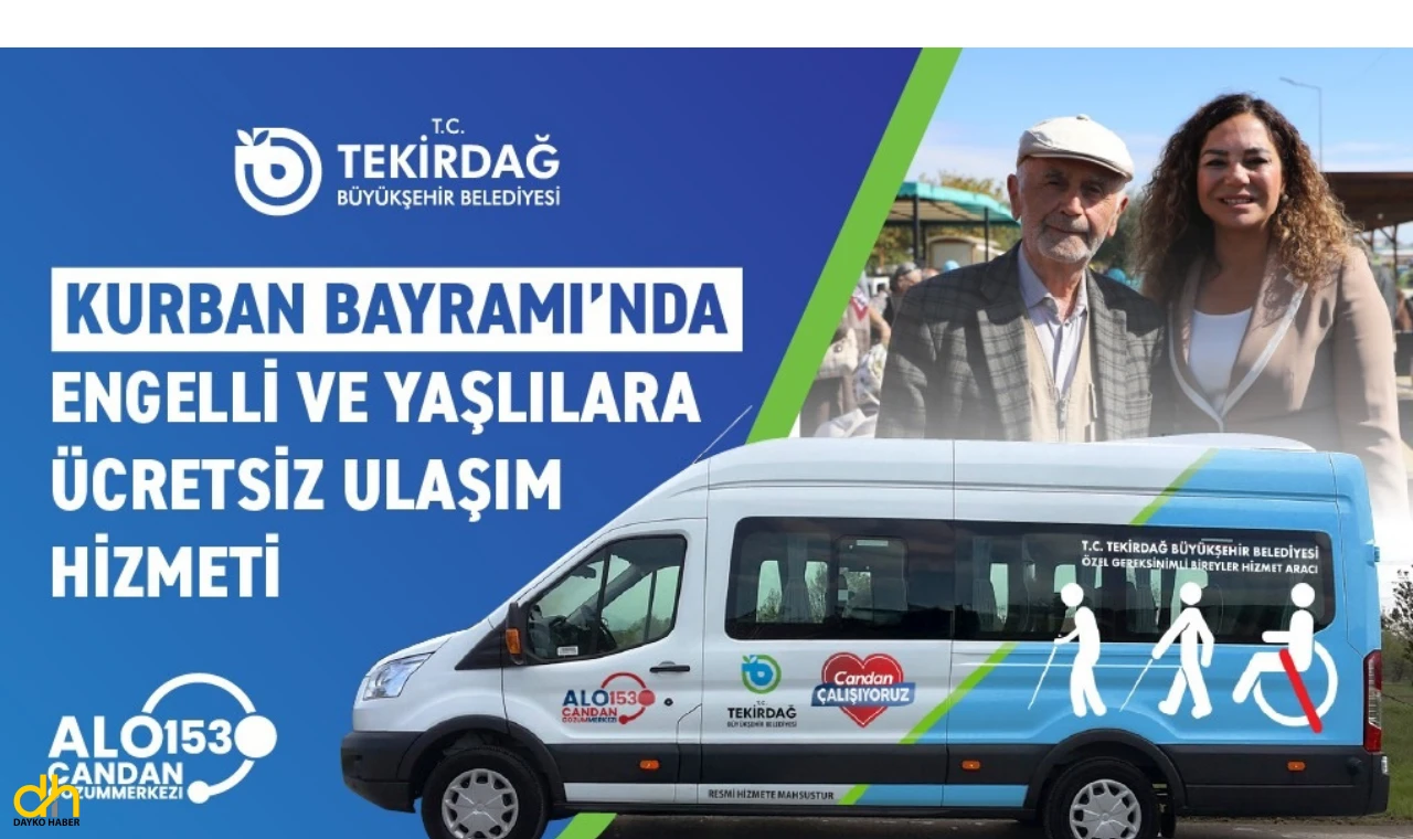 Kurban Bayramı’nda engelli ve yaşlılara ücretsiz ulaşım hizmeti