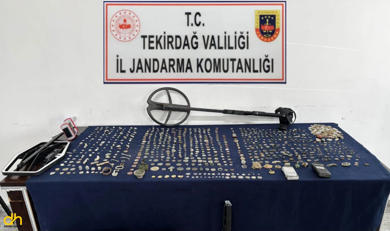 1014 tarihi sikke ve obje ele geçirildi