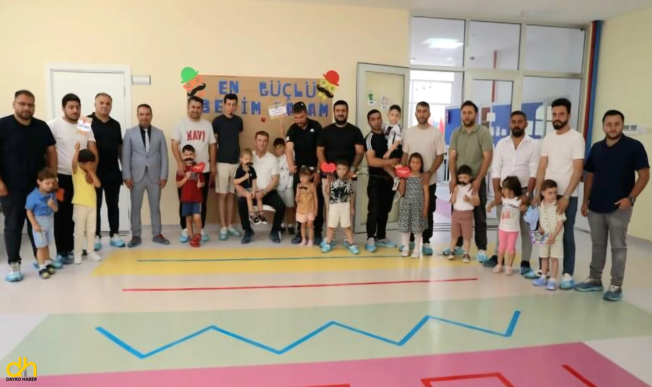 Babalar ve çocuklar gönüllerince eğlendi