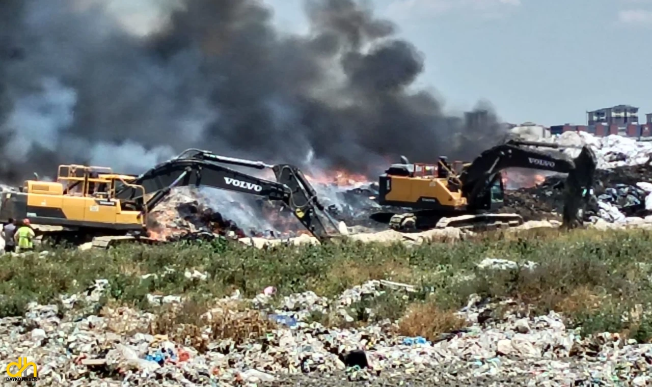 Geri dönüşüm tesisinde yangın çıktı
