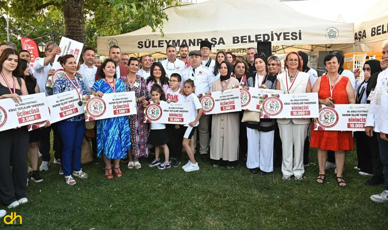 Hünerli eller kirazlı lezzetlerle festival için yarıştı
