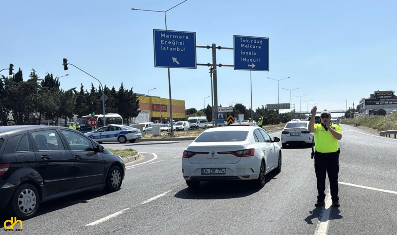 İstanbul-Tekirdağ karayolunda 81 ekip, 455 polis görev yapmaya başladı