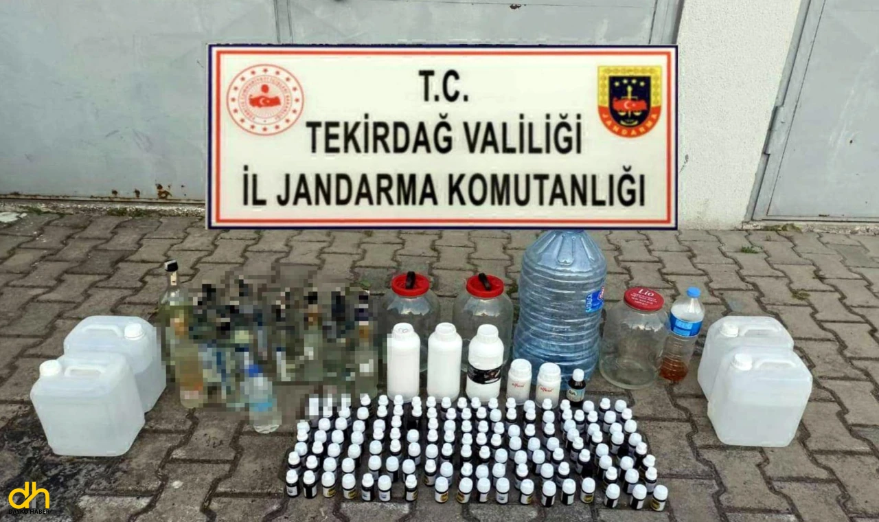 Tekirdağ’da sahte içki ele geçirildi