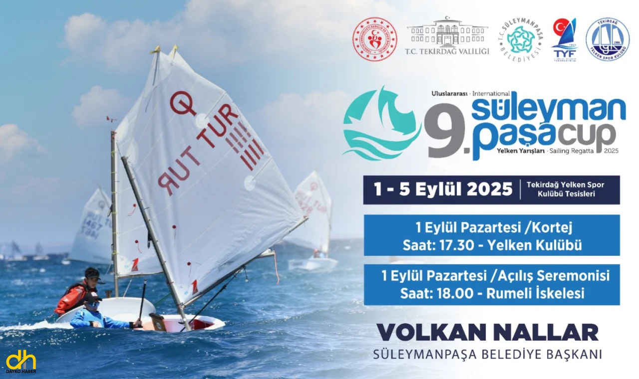 9. Uluslararası Süleymanpaşa Cup Yelken Yarışları başlıyor