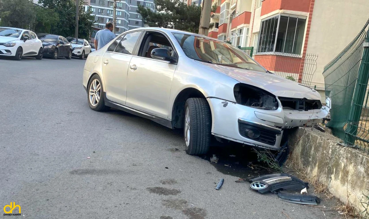 Bahçe duvarına çarpan sürücü, 2.86 promil alkollü çıktı
