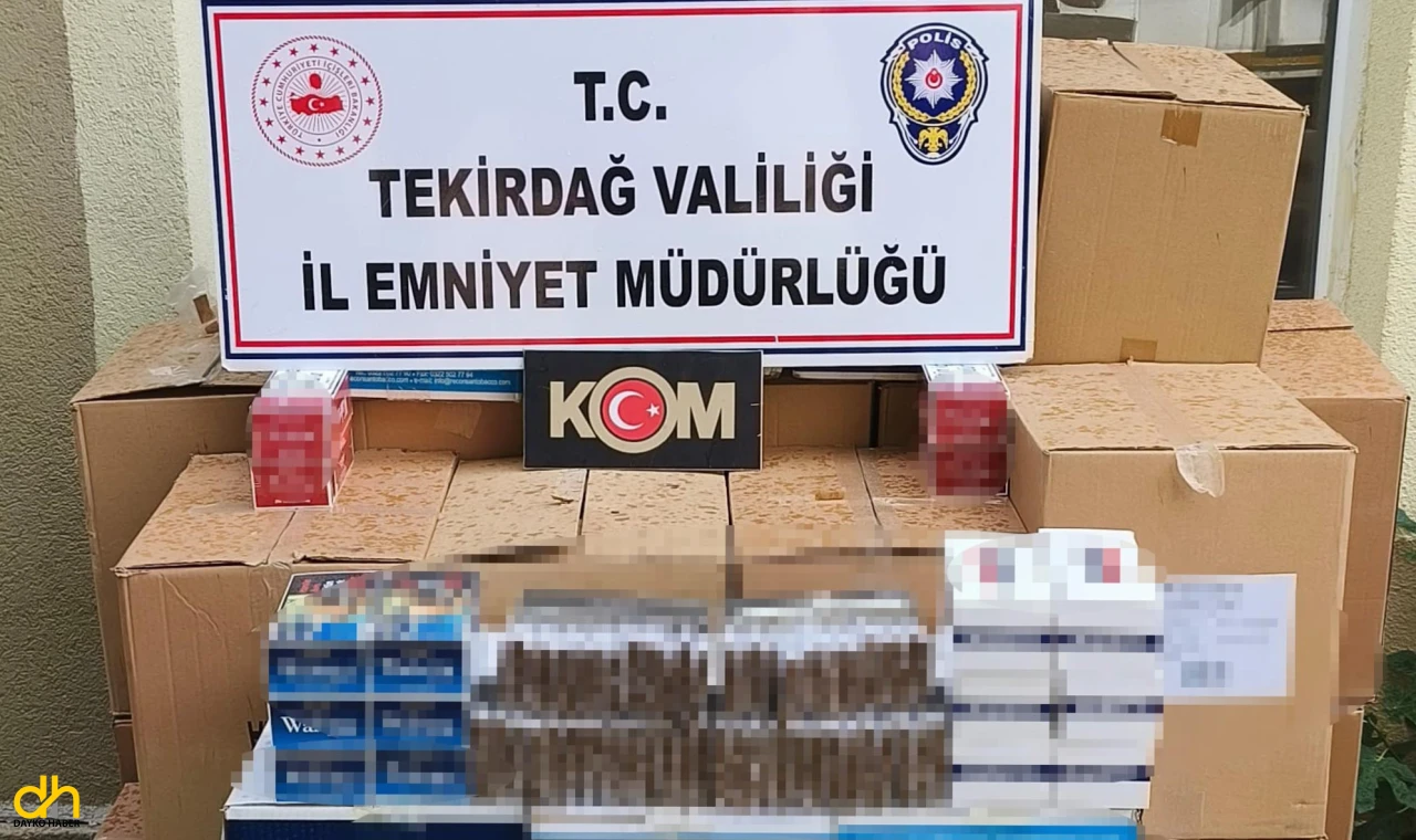 Çorlu’da, 299 bin makaron ele geçirildi