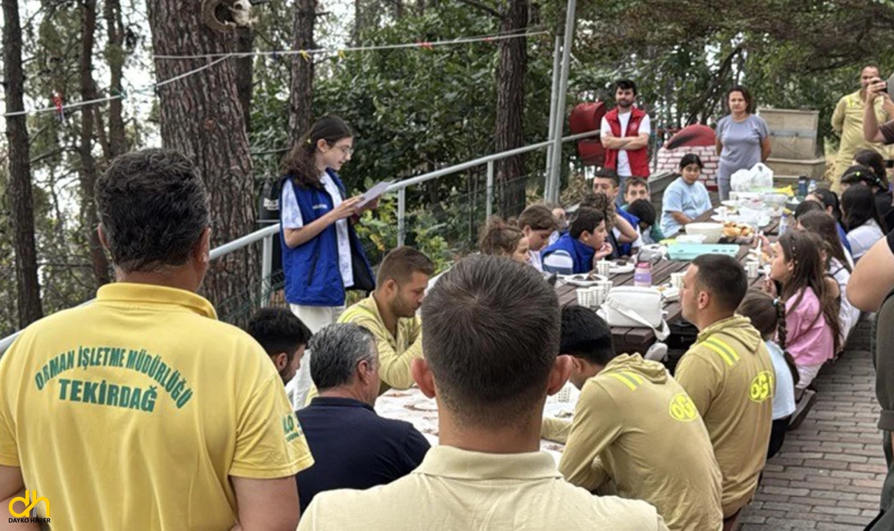 Tekirdağ’da, öğrencilerden orman işçilerine mektuplu teşekkür