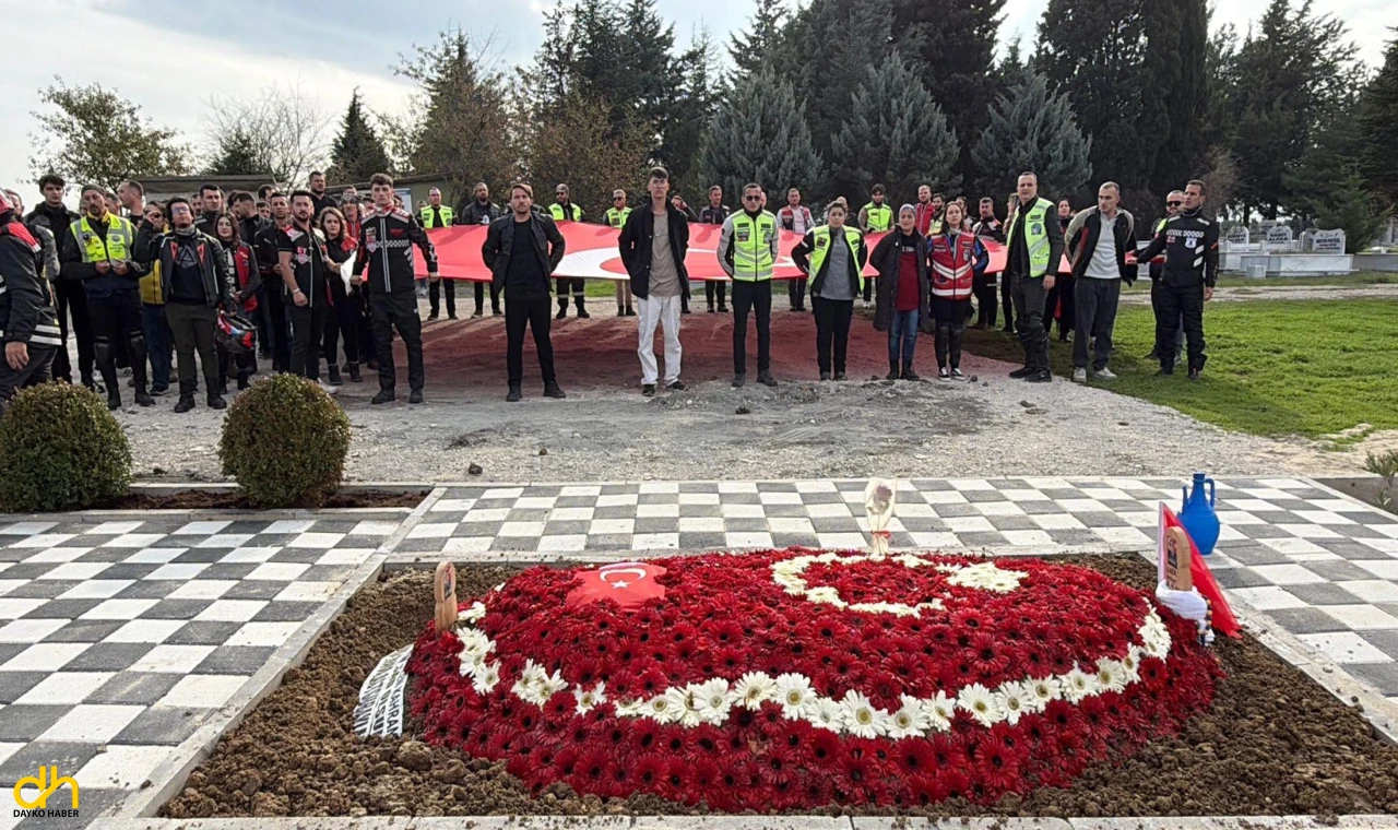 Trakya’daki 500 motosiklet tutkunundan şehit ailesine ziyaret