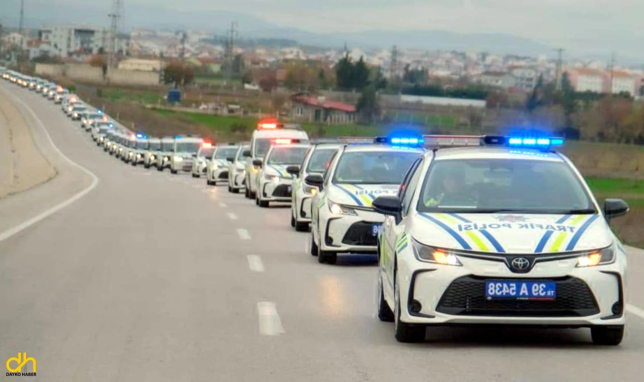 Emniyete tahsis edilen 64 araç törenle hizmete alındı