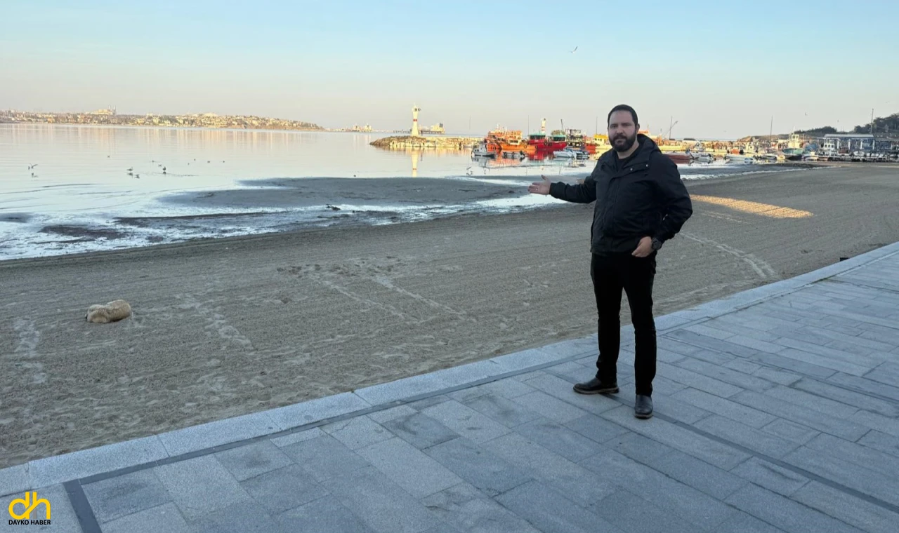 Marmaraereğlisi'nde deniz suyu 20 metre çekildi