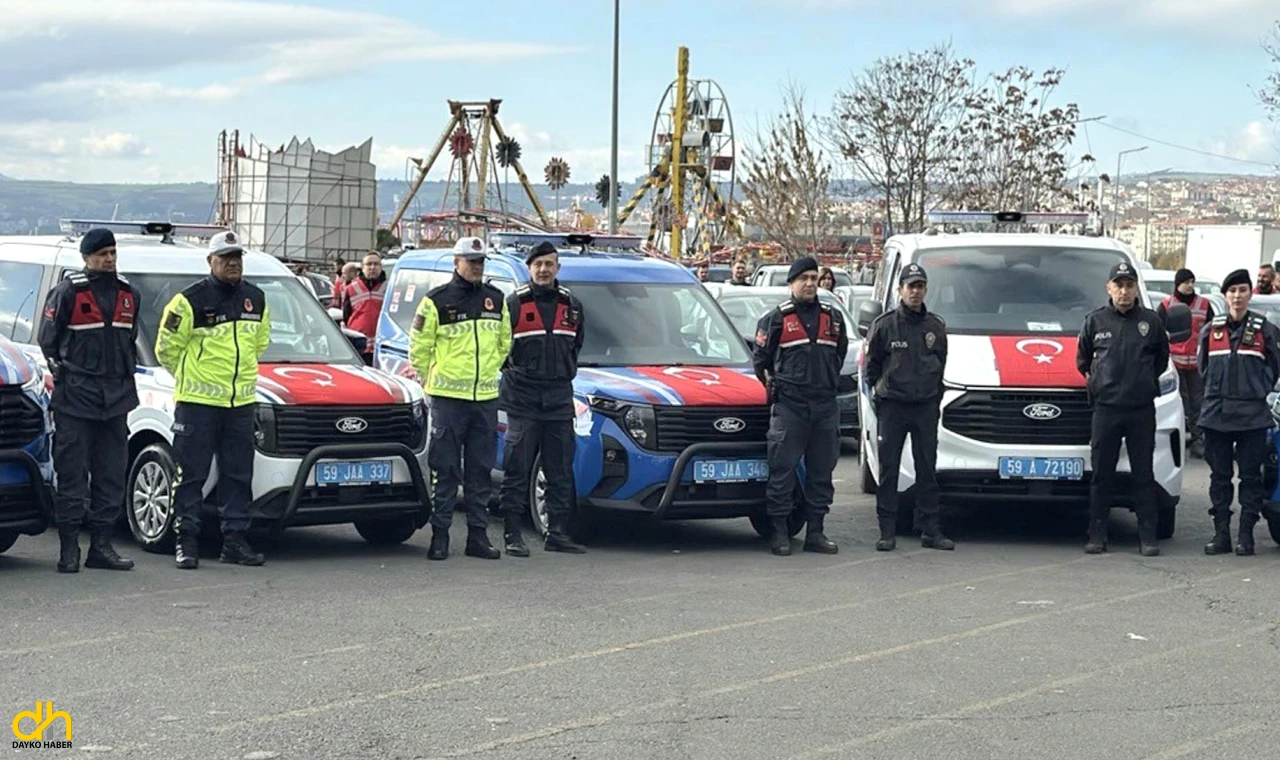 Tekirdağ’da polis ve jandarmaya 64 yeni araç tahsis edildi