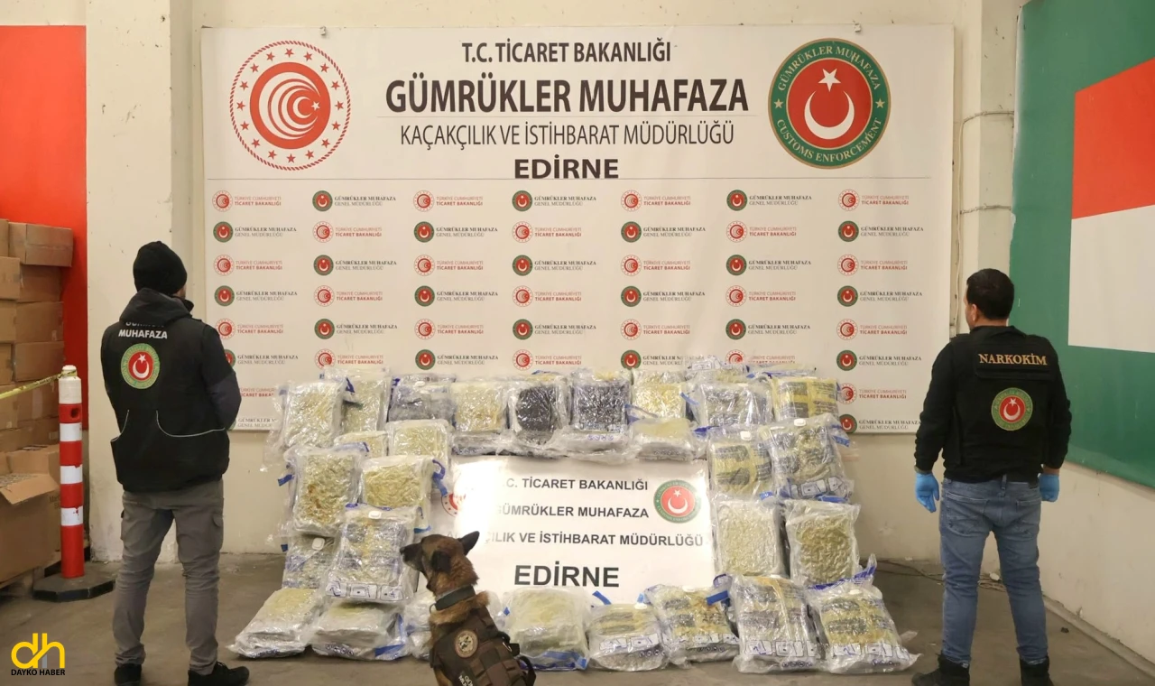 Kapıkule’de 144 kilo 732 gram esrar ele geçirildi