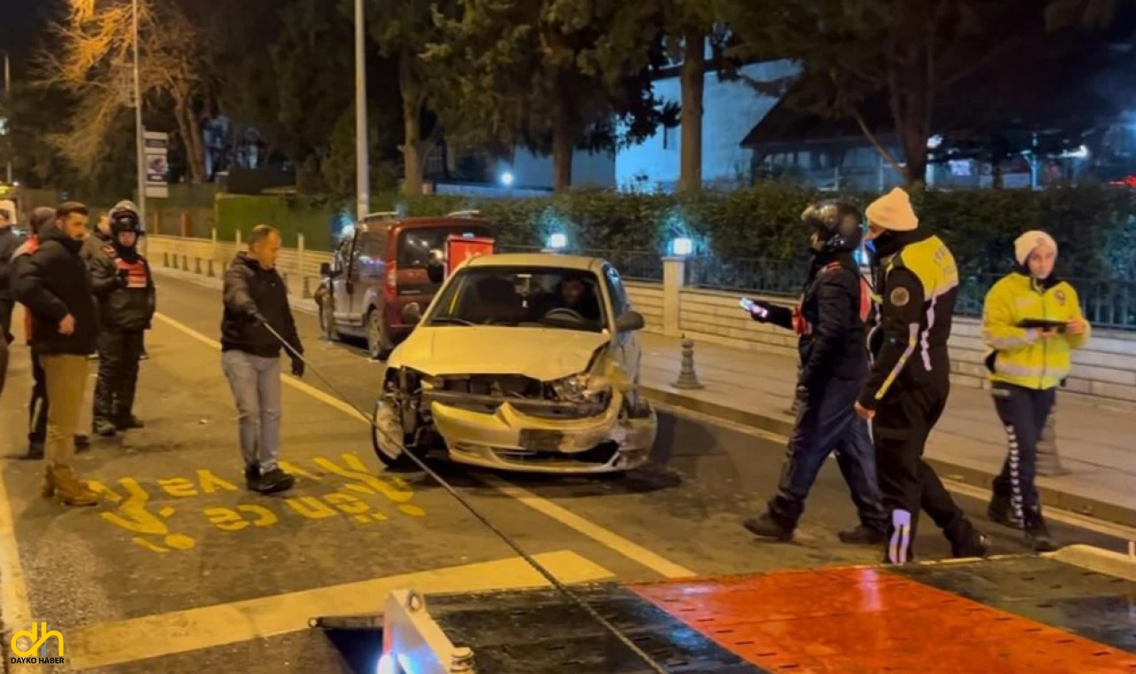 Üç aracın karıştığı kazada bir kişi yaralandı