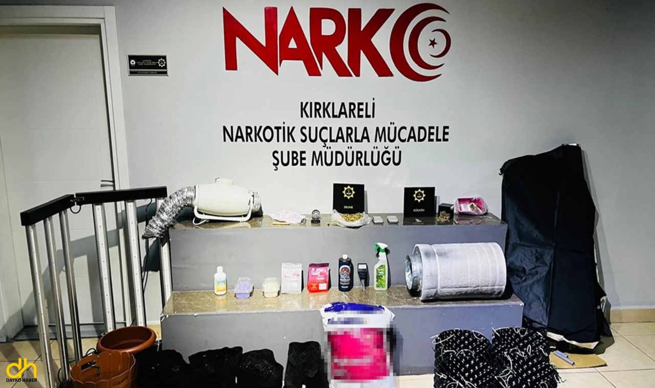 Uyuşturucu yetiştirilen eve operasyonda 3 tutuklama