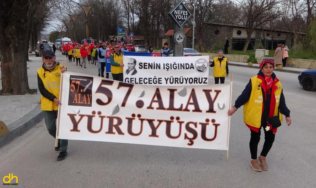 ‘57’nci Alay’ korteji, Keşan'a ulaştı