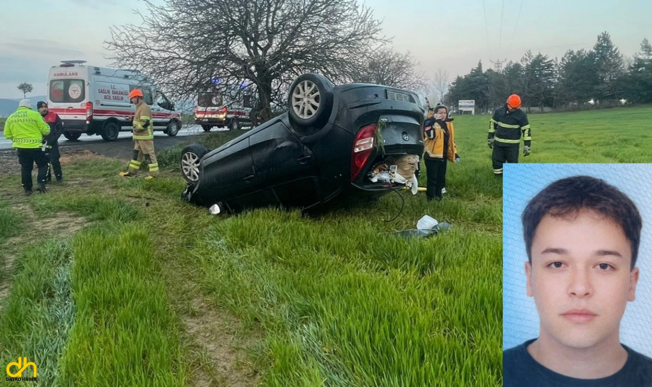 Takla atan otomobilin sürücüsü yaşamını yitirdi