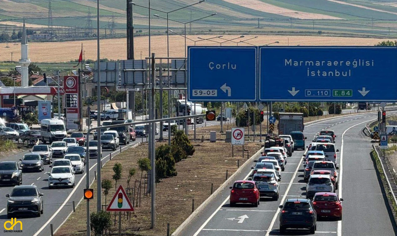 Tekirdağ-İstanbul kara yolunda ağır vasıtalara kısıtlama getirildi