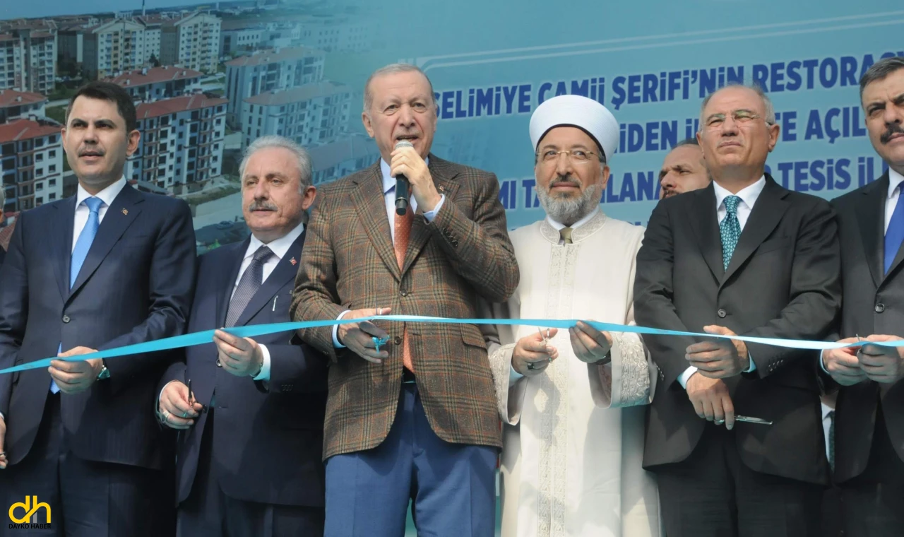 Cumhurbaşkanı Erdoğan, Selimiye Camii ile tesis ve projelerin toplu açılışını gerçekleştirdi