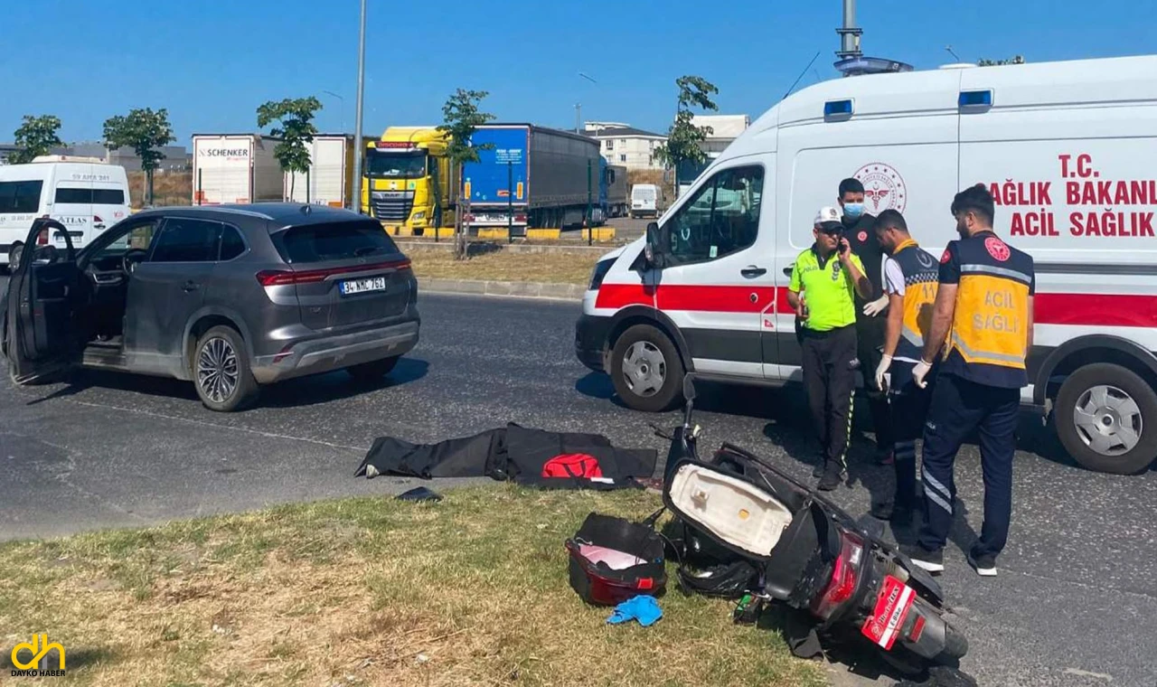 Otomobil ile çarpışan motosikletin sürücüsü yaşamını yitirdi