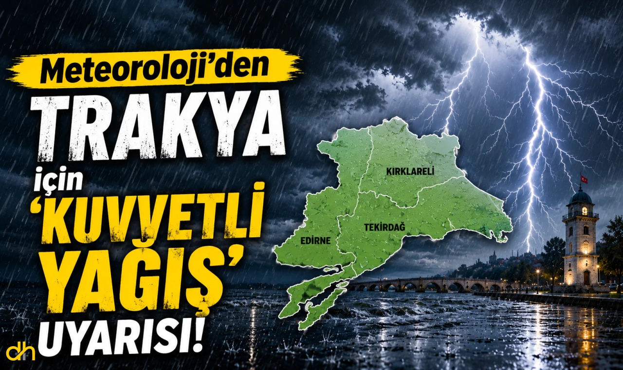 Trakya için ‘kuvvetli yağış’ uyarısı