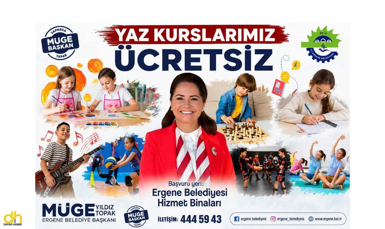 Ergene’de 'Yaz Kursları' başlıyor!
