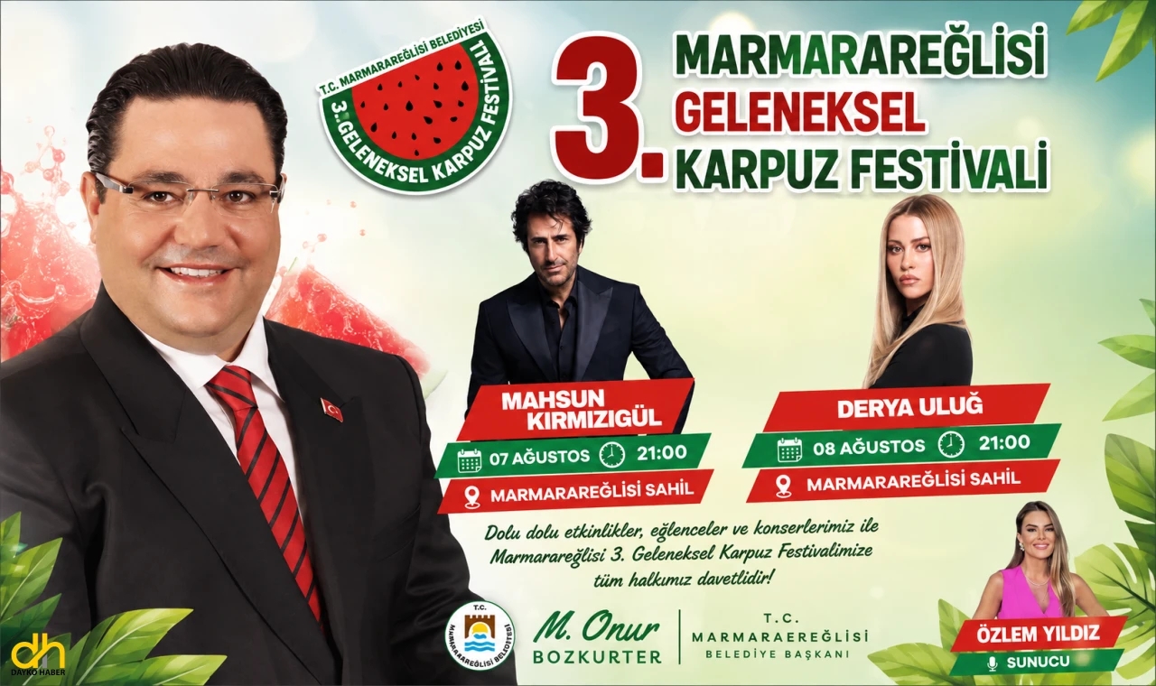 3. Geleneksel Marmaraereğlisi Karpuz Festivali başlıyor