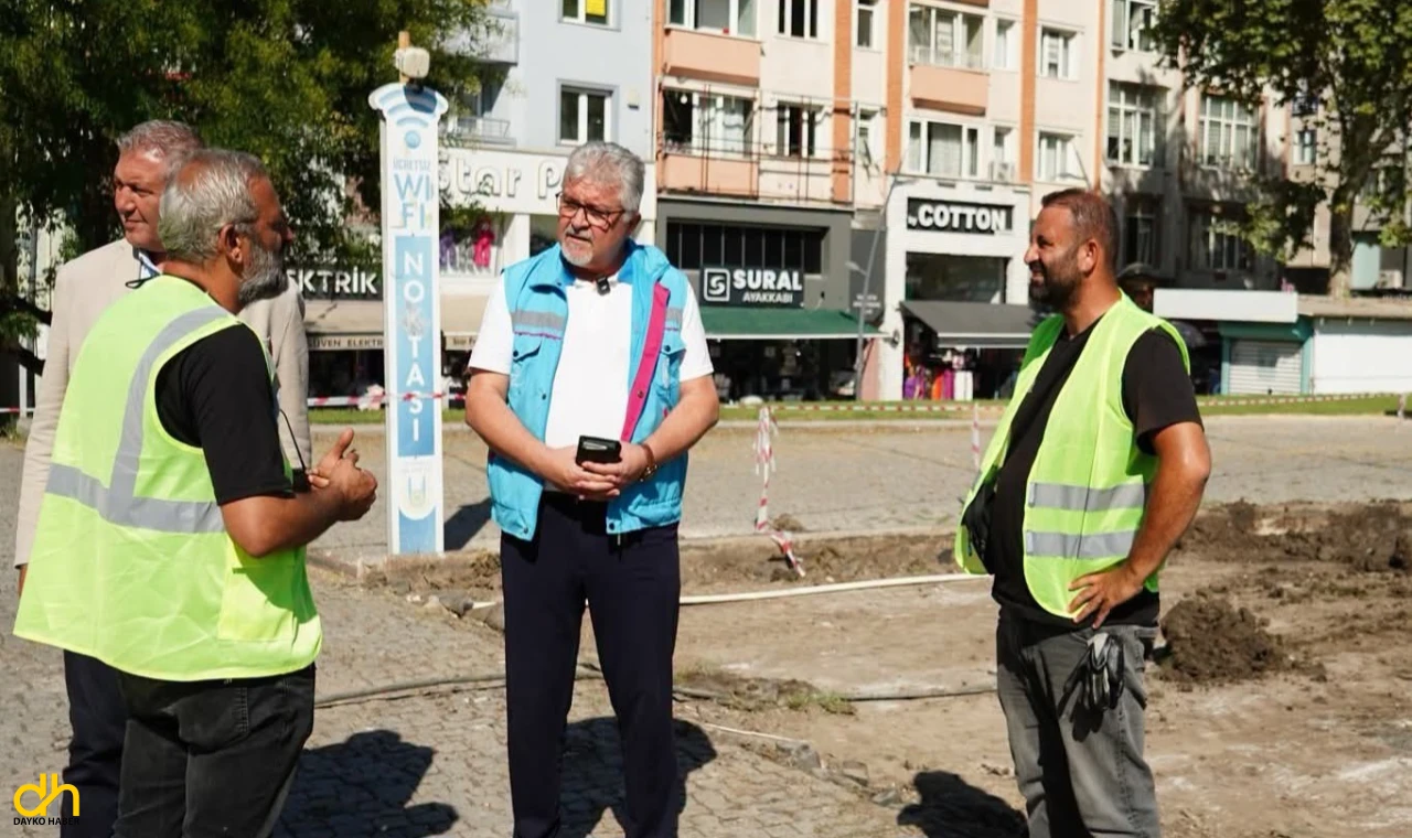 Başkan Gerenli, Kongre Meydanı’ndaki çalışmaları inceledi