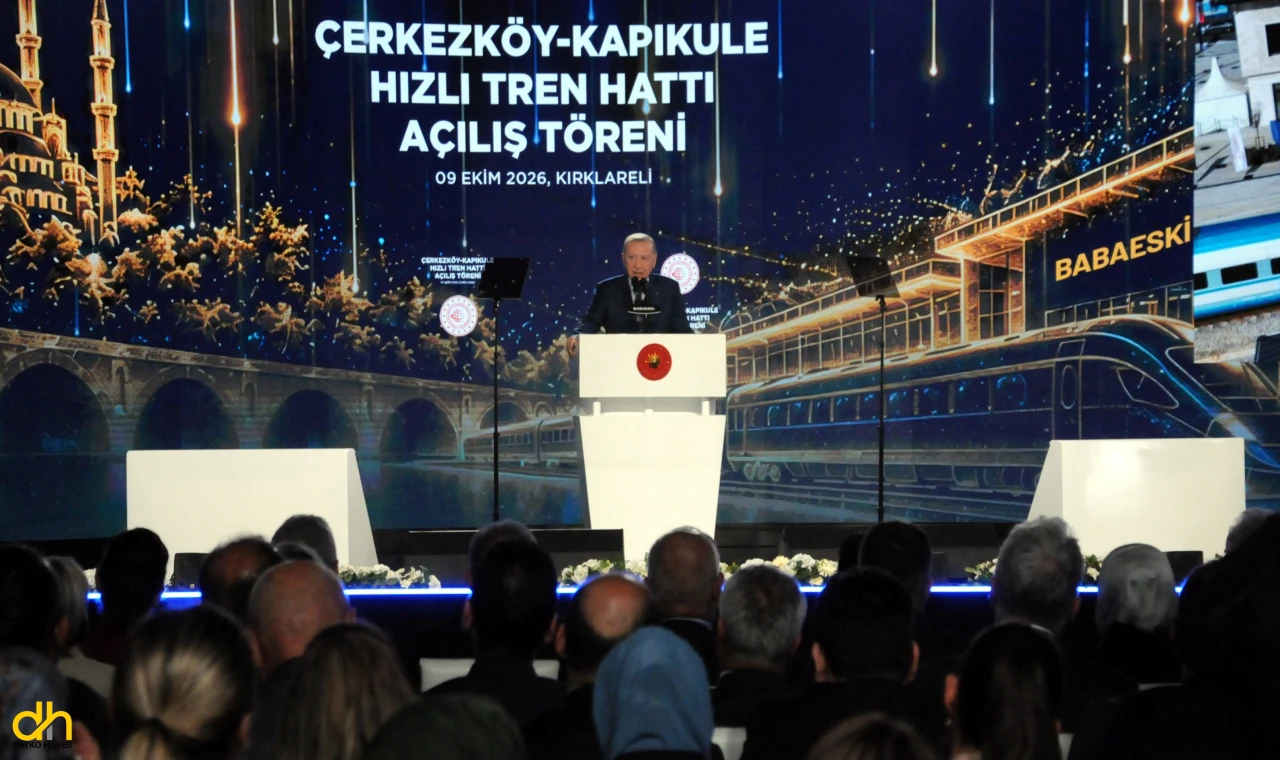 Cumhurbaşkanı Erdoğan, Çerkezköy-Kapıkule Hızlı Tren Hattı'nın açılışını gerçekleştirdi