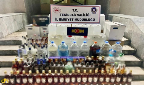 Çorlu’da Çok Sayı ve Miktarda Sahte İçki Ele Geçirildi