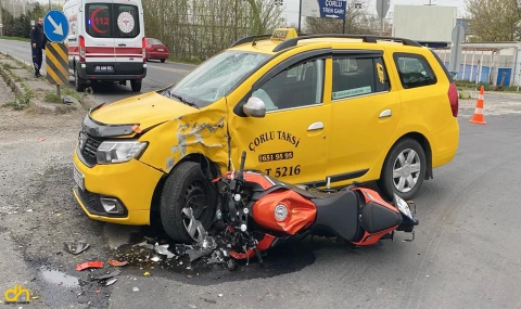 Motosikletin Sürücüsü Ağır Yaralandı