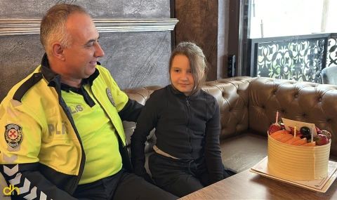 Kızının Doğum Gününü Kutlayamayan Polise, Meslektaşlarından Sürpriz