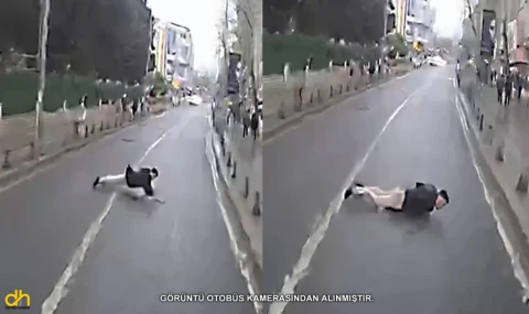 Seyir Halindeki Otobüsün Önüne Yattı