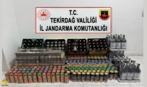 Tekirdağ'da 286 Litre Sahte ve Kaçak İçki Ele Geçirildi