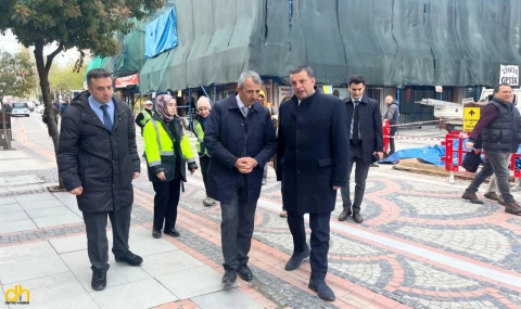 Vali Sezer, Saraçlar Caddesi’nde İncelemede Bulundu