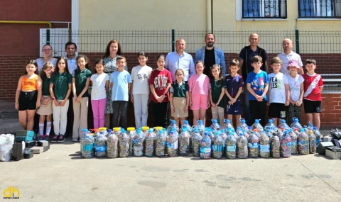 İlkokul öğrencileri 1 ton atık pil topladı