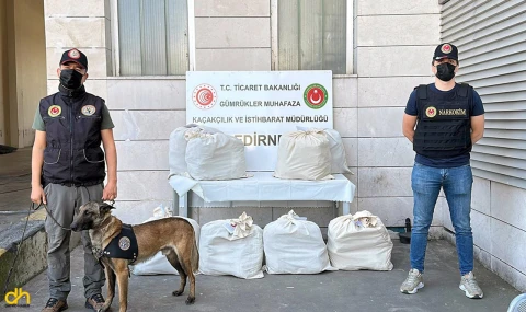 Narkotik köpeği Jeff, 87 kilo uyuşturucuyu buldu