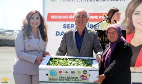 Tekirdağ Büyükşehir Belediyesi’nden üreticilere fide desteği