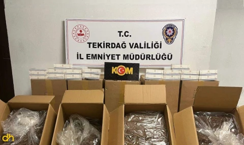 Tekirdağ'da kaçak sigara operasyonunda 3 gözaltı