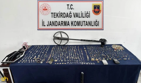 1014 tarihi sikke ve obje ele geçirildi