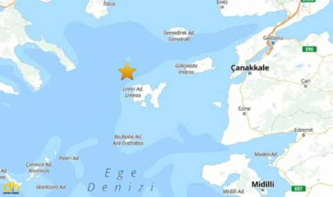 Çanakkale açıklarında 4.6 büyüklüğünde deprem