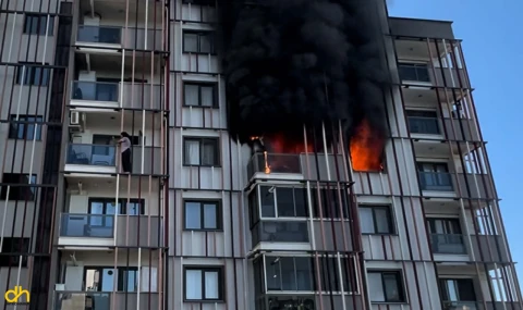 Çanakkale’de çıkan yangında 10 kişi dumandan etkilendi