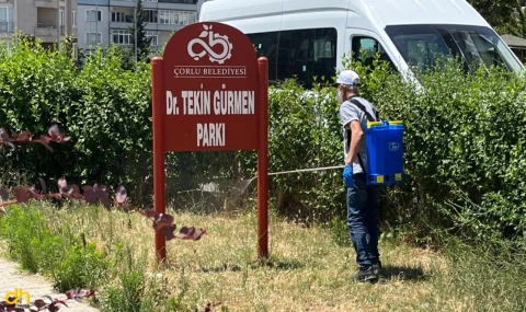 Çorlu Belediyesi, keneyle mücadeleyi sürdürüyor