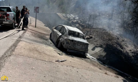 Duvara çarparak alev alan otomobilde 1 kişi yaşamını yitirdi