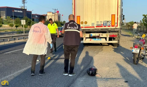 TIR’a arkadan çarpan motosiklet sürücüsü yaşamını yitirdi